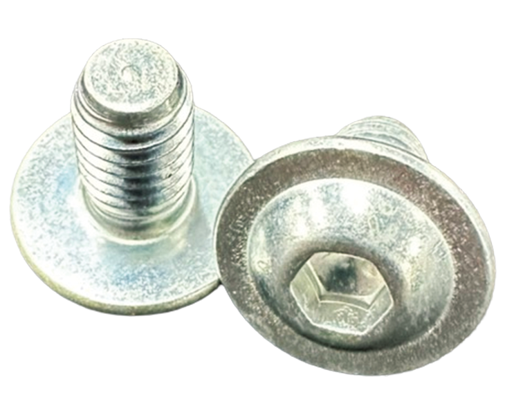 六角穴付きフランジボタンボルト三価クロメート（白）